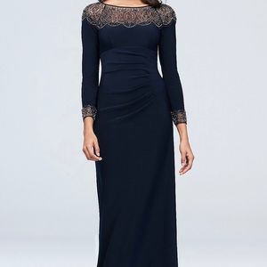 David’s Bridal Navy Blue Dress